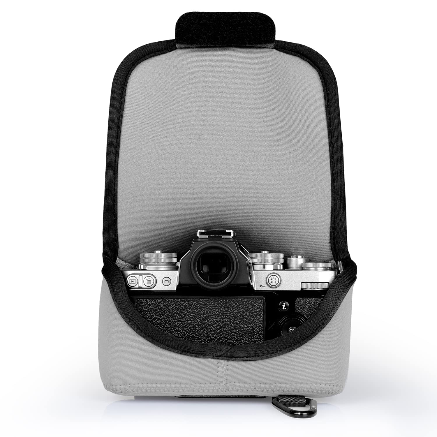MegaGear MG2012 Ultra Light Neoprene Camera Case Compatible with Nikon Z fc (16-50mm) (Gray), 12.7 x 5.08 x 7.62 cm - Image 2
