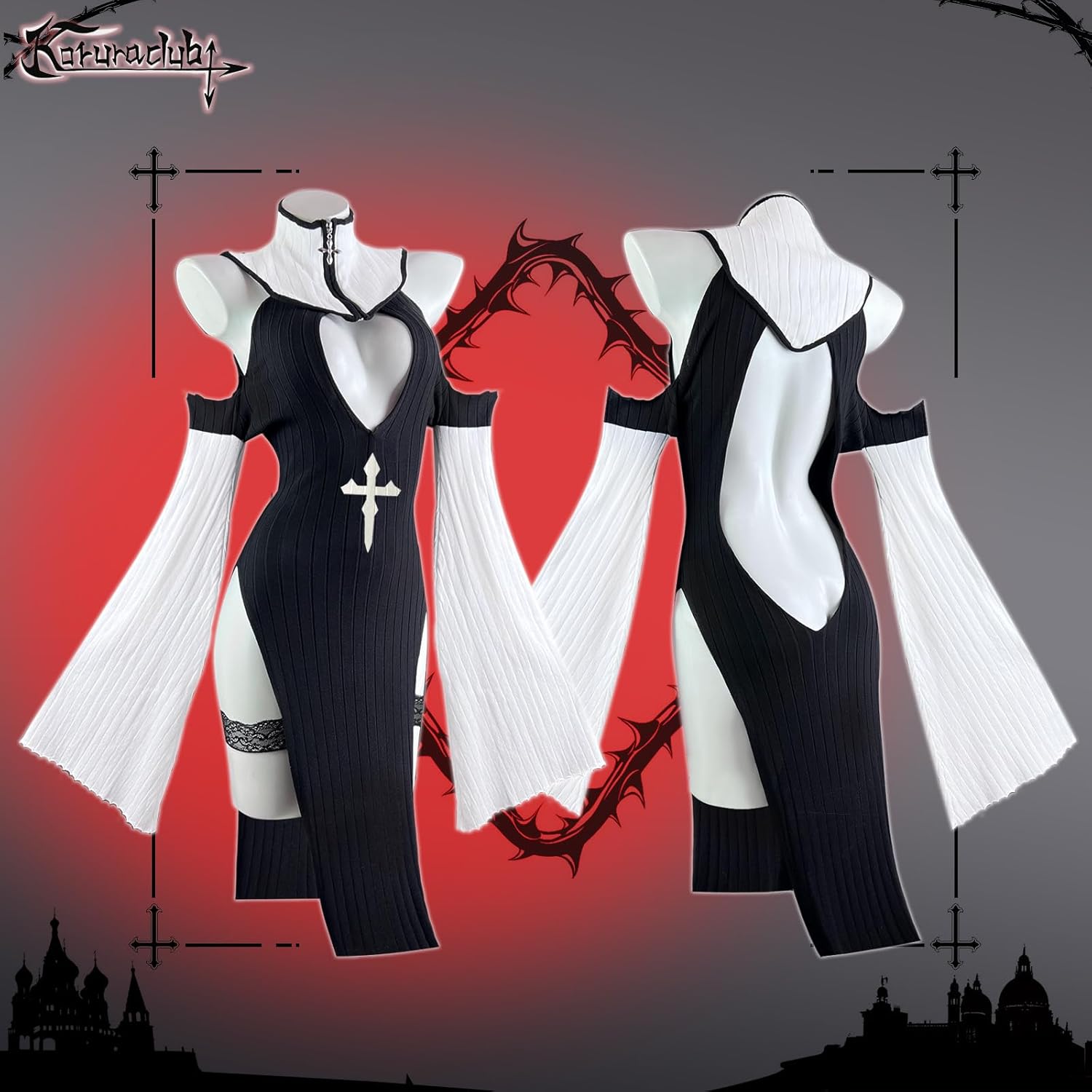 KORURACLUB Cosplay nun costume sexy nun anime Cosplay lingerie Sexy Sister Adult Costume