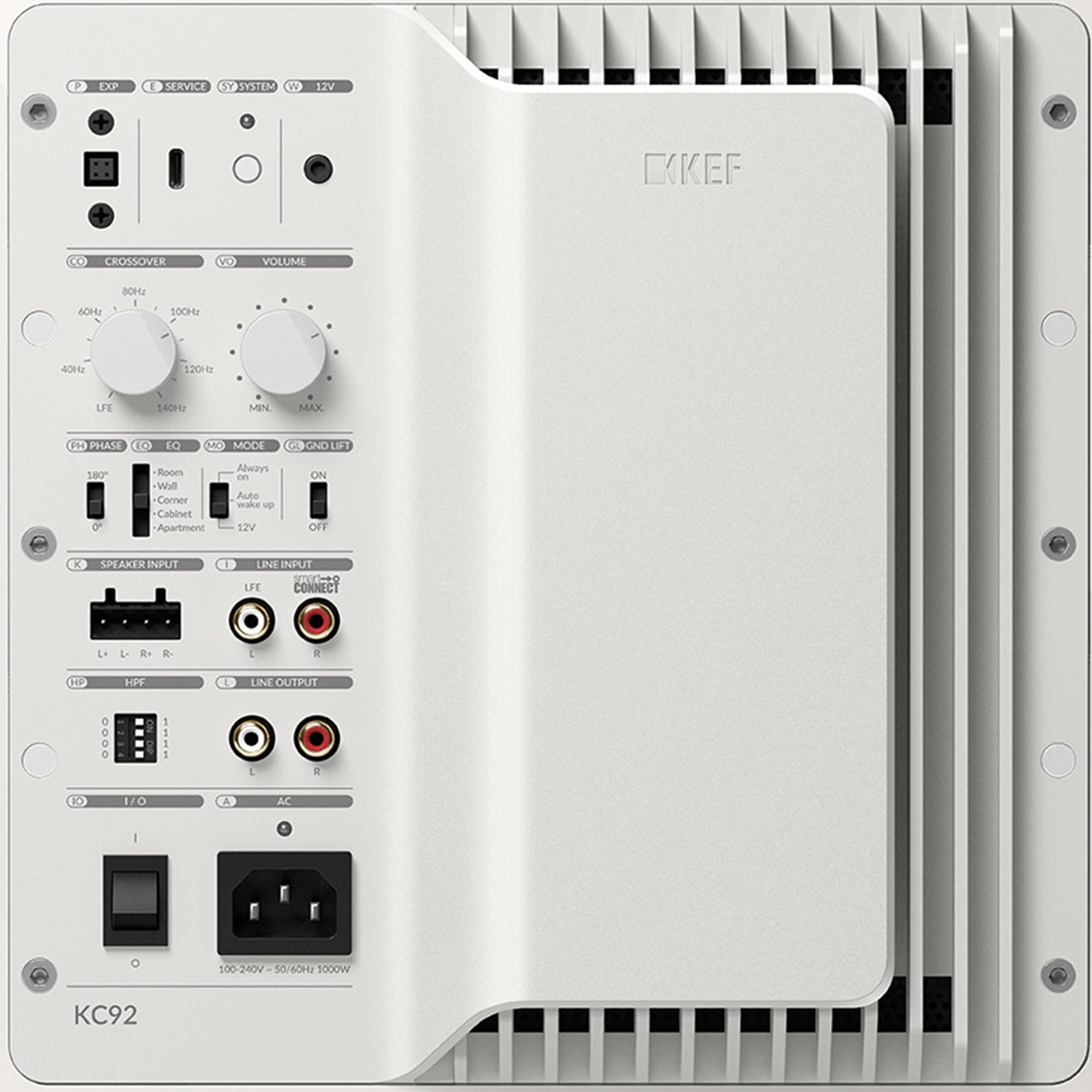 Amazon | KEF KC92 サブウーファー (ホワイトグロス) | KEF