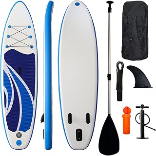 JFJL Inflatable Stand Up Paddle Board Surfing SUP Boards 11' X 32"X 6"With Adjustable Lightweight Paddle, Carry Backpack And Pump, Safety Ankle Leash Standing Boat for Youth & Adult