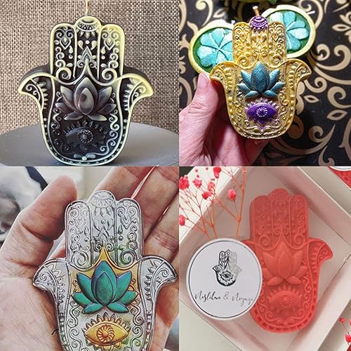 Miniatura 4 de Molde de vela de mano molde de silicona en forma de mano molde de resina para fundición de yeso escultura de arcilla molde para manualidades para