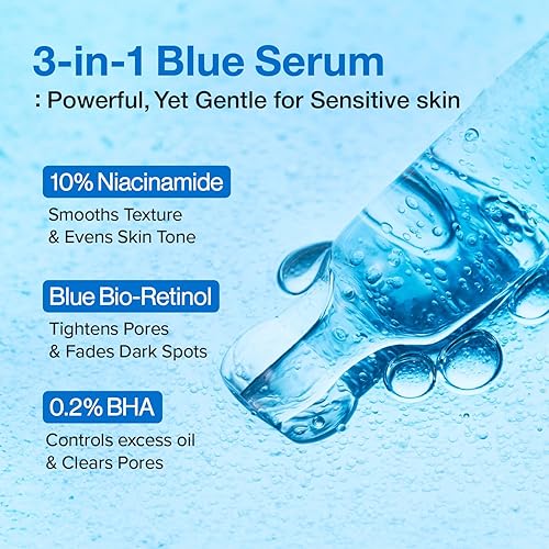 Miniatura 5 de numbuzin Suero de retinol No.3  Suero de refinación de poros azul bio-retinol  Cuidado de la piel coreano, tensante, reafirmante, coreano