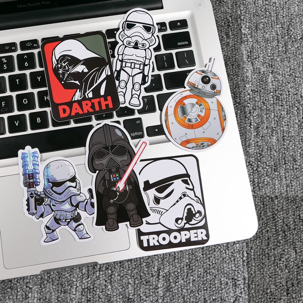 Pack De 100 Autocollants Star Wars - Vinyle Imperméable - Pour Bouteille, Ordinateur, Voiture, Casque - Décalcomanies Pour Fans