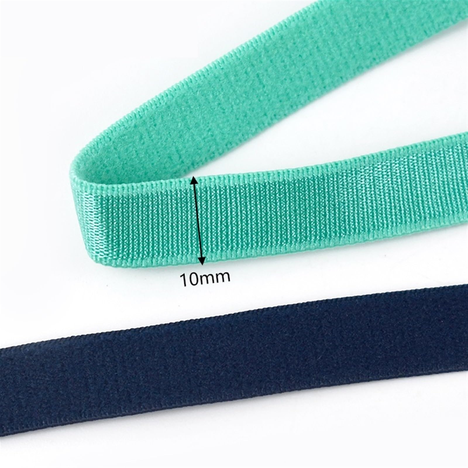 Bande Elastiche 10/20/50 Metri 10 mm Fasce Elastiche in Nylon for Biancheria Intima Reggiseno Spalline Elastico Tracolla Fai da Te Decorazione Abbigliamento Accessori Cucito(Black,50Meters)