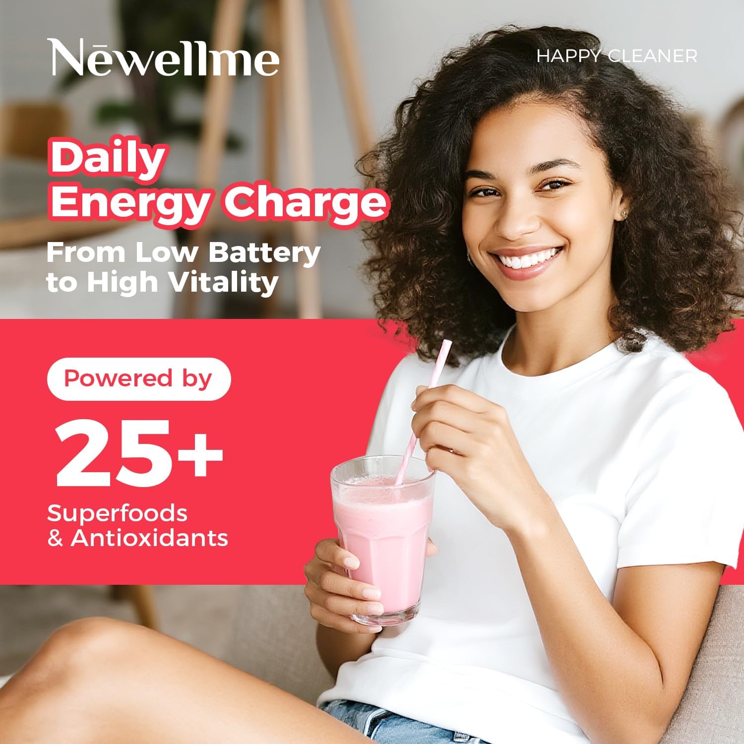 NEWELLME Happy Cleaner Digestive Supplement Powder, Gut Health Drink Mix with Probiotics, Digestive Enzymes & Fiber, Supports Digestion and Bloating, Berry Flavor, 28 Sachets (2 Boxes) - Image 5