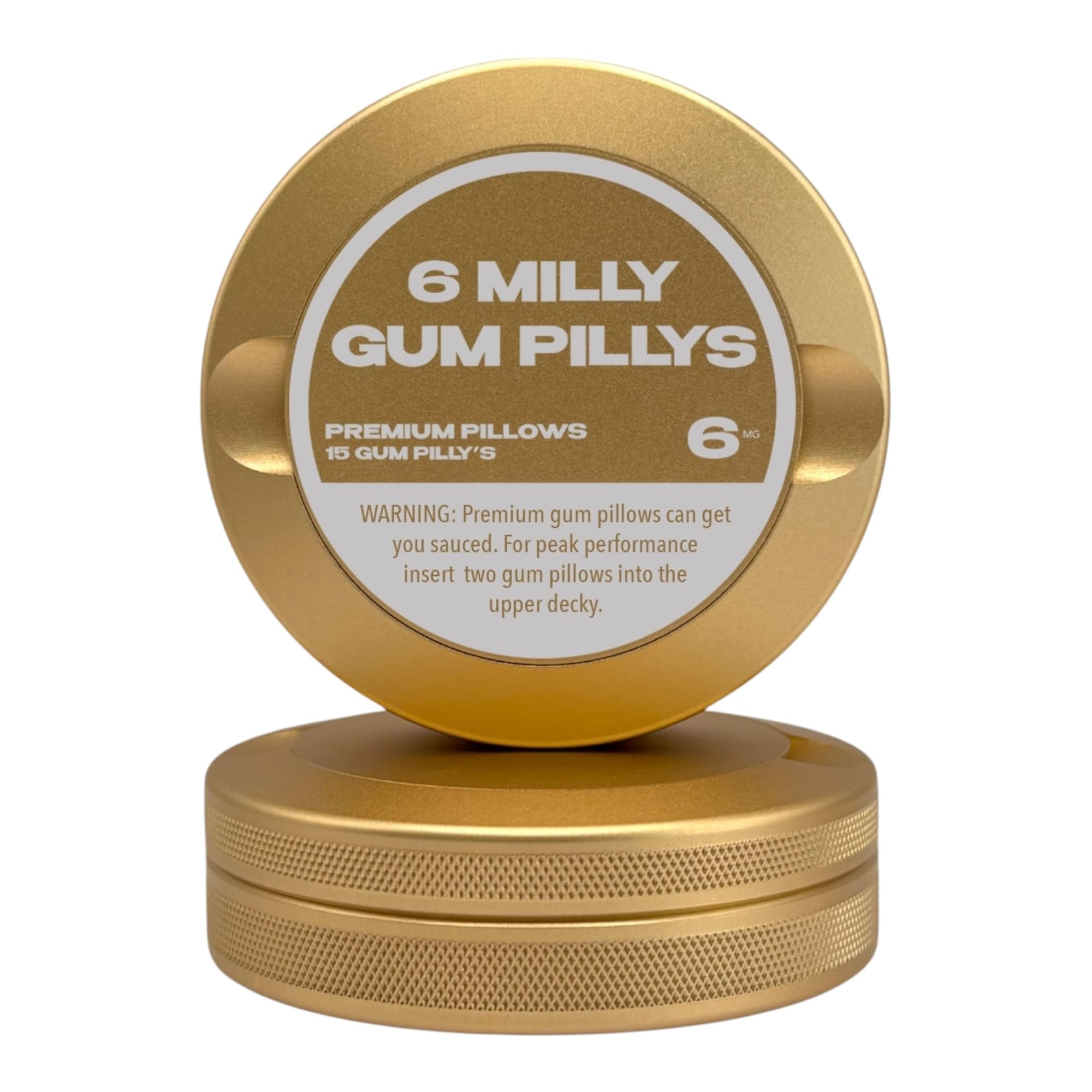 Syn Tin 6 Milly | Metal Container for Zyn, Premium Aluminum Can & Rugged Pouch Holder | Extra Capacity, Knurled Grip & Used Pouch Storage | EDC (