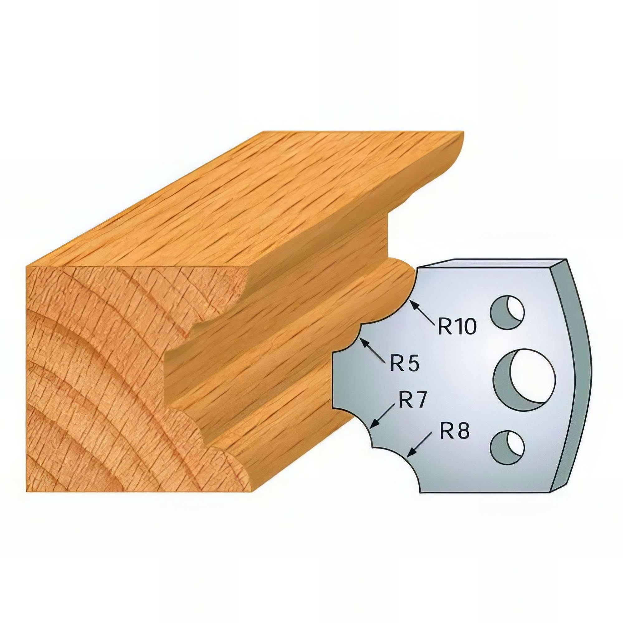 Fers de Toupie - Hauteur 40 mm - Epaisseur 4 mm - 2 trous diamètre 6 mm entraxe 24 mm