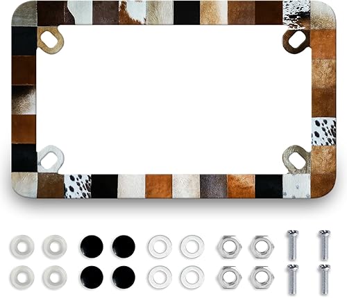 Miniatura 14 de Marco de matrícula de motocicleta de montaña, de acero inoxidable, impermeable, de metal, divertido soporte de etiqueta negra, accesorio de Montañas