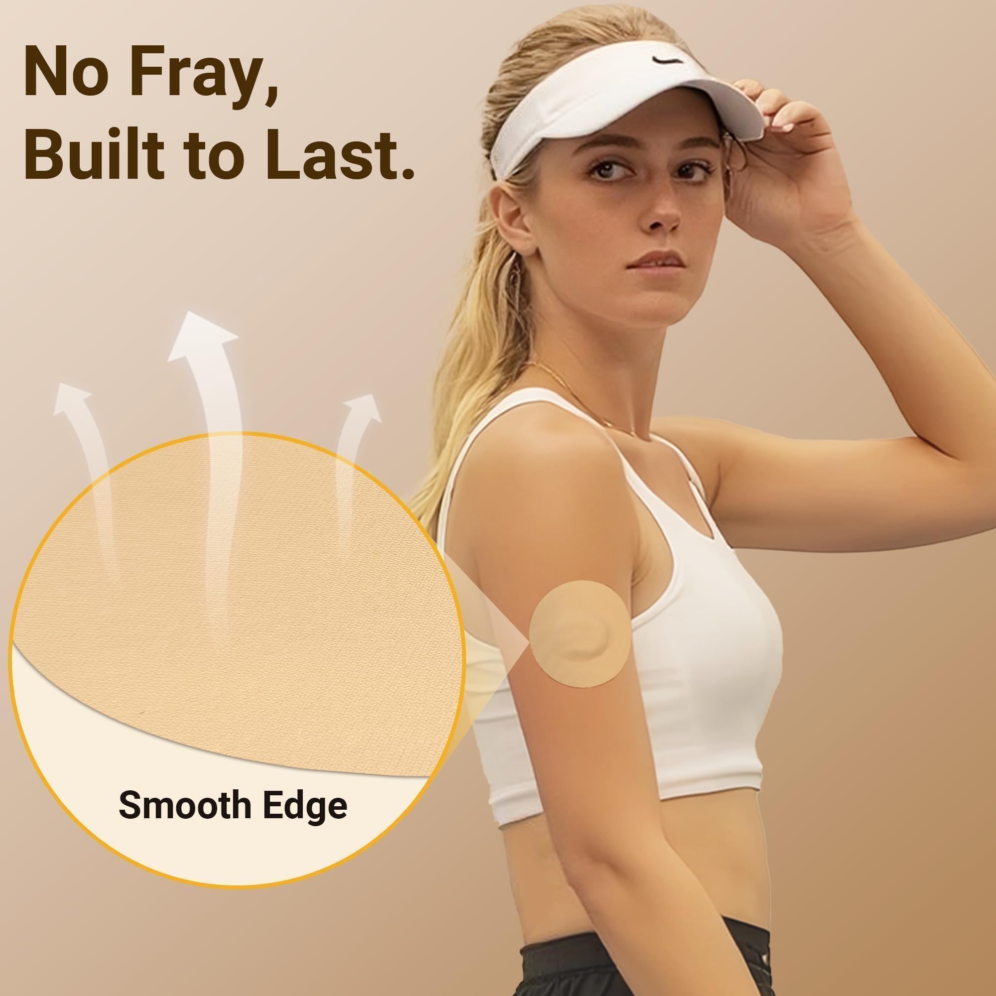 Libre 3 Sensorabdeckungen, wasserdicht, 20 Stück, Freestyle Libre 3 Plus, stoßsicher mit harter Kappe, wasserdicht, atmungsaktiv, medizinische CGM-Klebepflaster, 14-Tage-CGM-Schutz, Beige