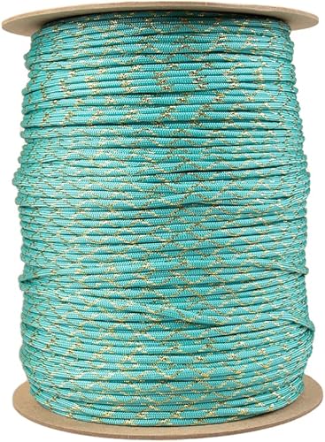 Miniatura 5 de Paracord Planet Cuerda de paracaídas metálica 550 con trazadores brillantes, longitudes de 10, 25, 50 y 100 pies, disponible en rojo, dorado, verde,