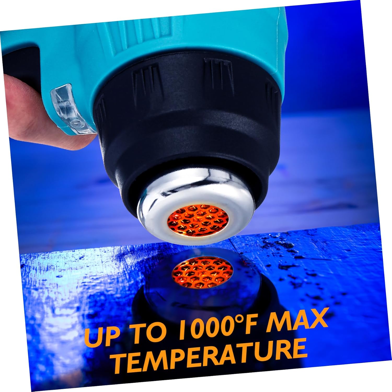 Angoily 18v Wireless Hot Air Blower Portable Heated Wind Nozzles Electric Heater for Car Heat Gun for Shrink Tubing Cordless Heater