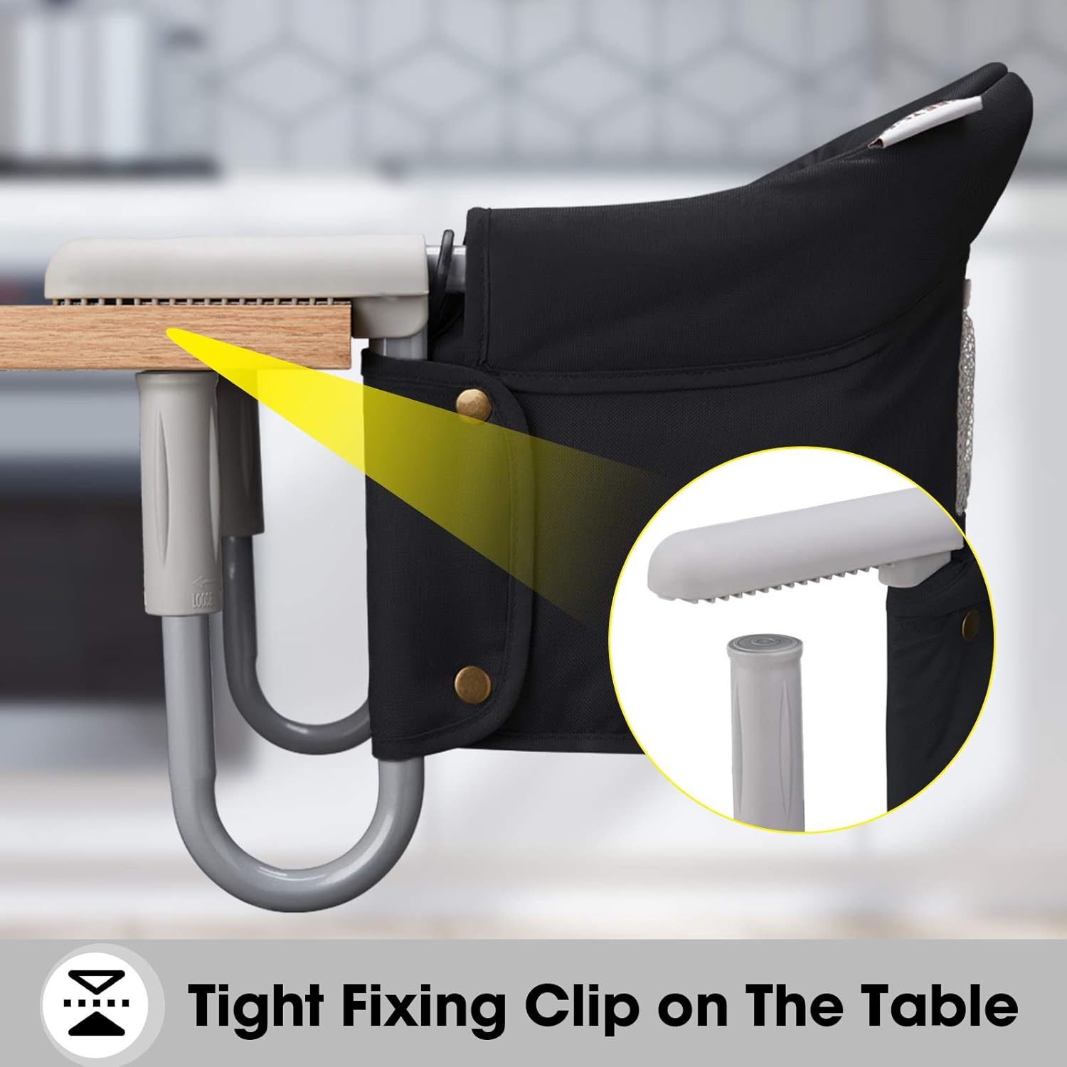 Hook On Chair, VEEYOO Clip On High Chair Folding Fast Table Chair with Storage Bag, Portable Baby Feeding Seat Attach to Table for Home and Travel : Everything Else