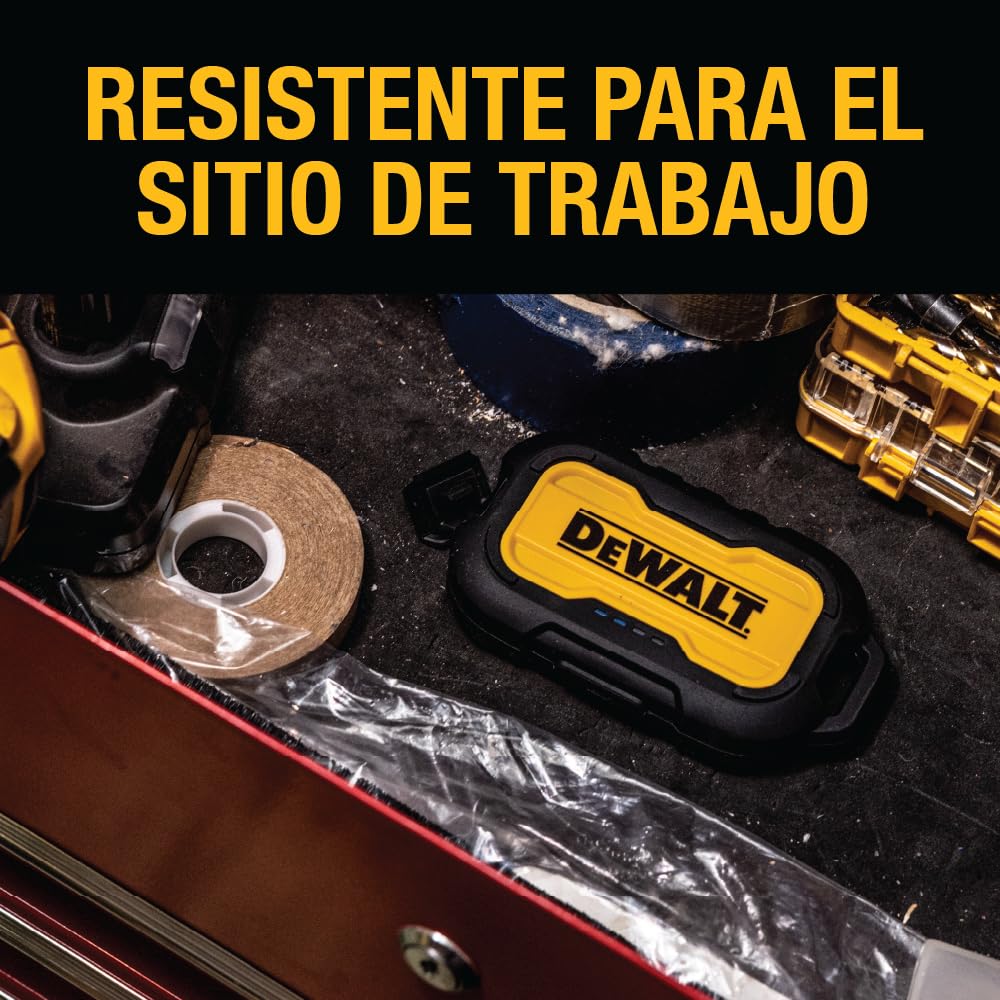 DEWALT Power Bank Resistente de Uso Intensivo, Batería Externa Portátil 10.000 mAh con Puerto USB-C, Cargador de Viaje y Trabajo para iPhone 17/16 Plus Pro MAX, iPhone 15/14/13, Samsung Galaxy | Batería con puerto USB-C para iPhone 17/16 Plus Pro Max, iPh
