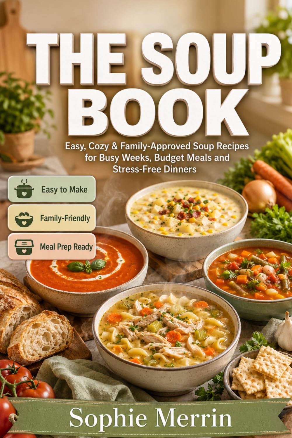 The Soup Book: Easy, Cozy & Family-Friendly Soup Recipes for Busy Weeknights, Budget Meals, Meal Prep, Freezer Meals and Everyday Comfort