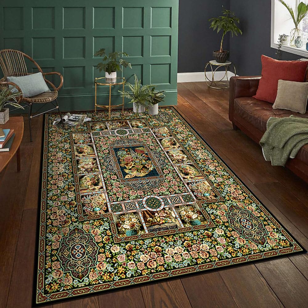 Tapis vintage lavable pour en finir avec les taches dans le salon et la chambre