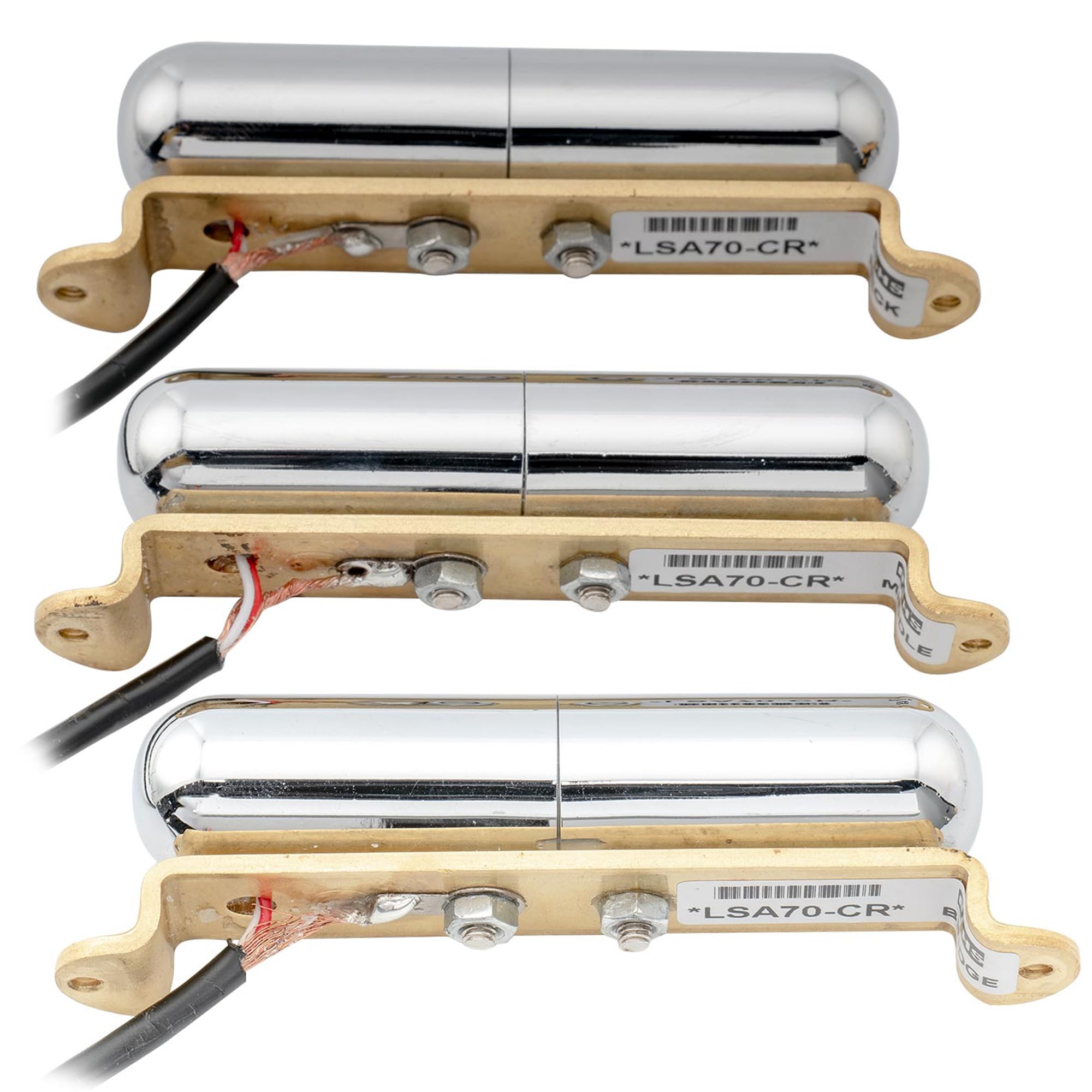 Artec Alnico 5 Lipstick Set Pastillas Single Coil Mástil Medio Puente para Guitarra Eléctrica estilo Strat, Cromado