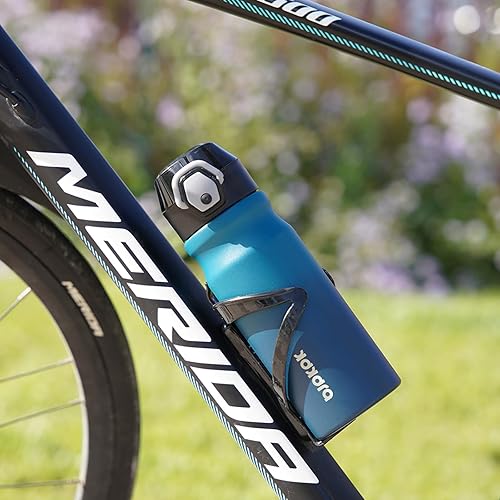 Miniatura 6 de BJPKPK - Botella de agua con aislamiento de 18 onzas y con pajilla, de acero inoxidable, de doble pared, sin BPA, a prueba de fugas, con tapa