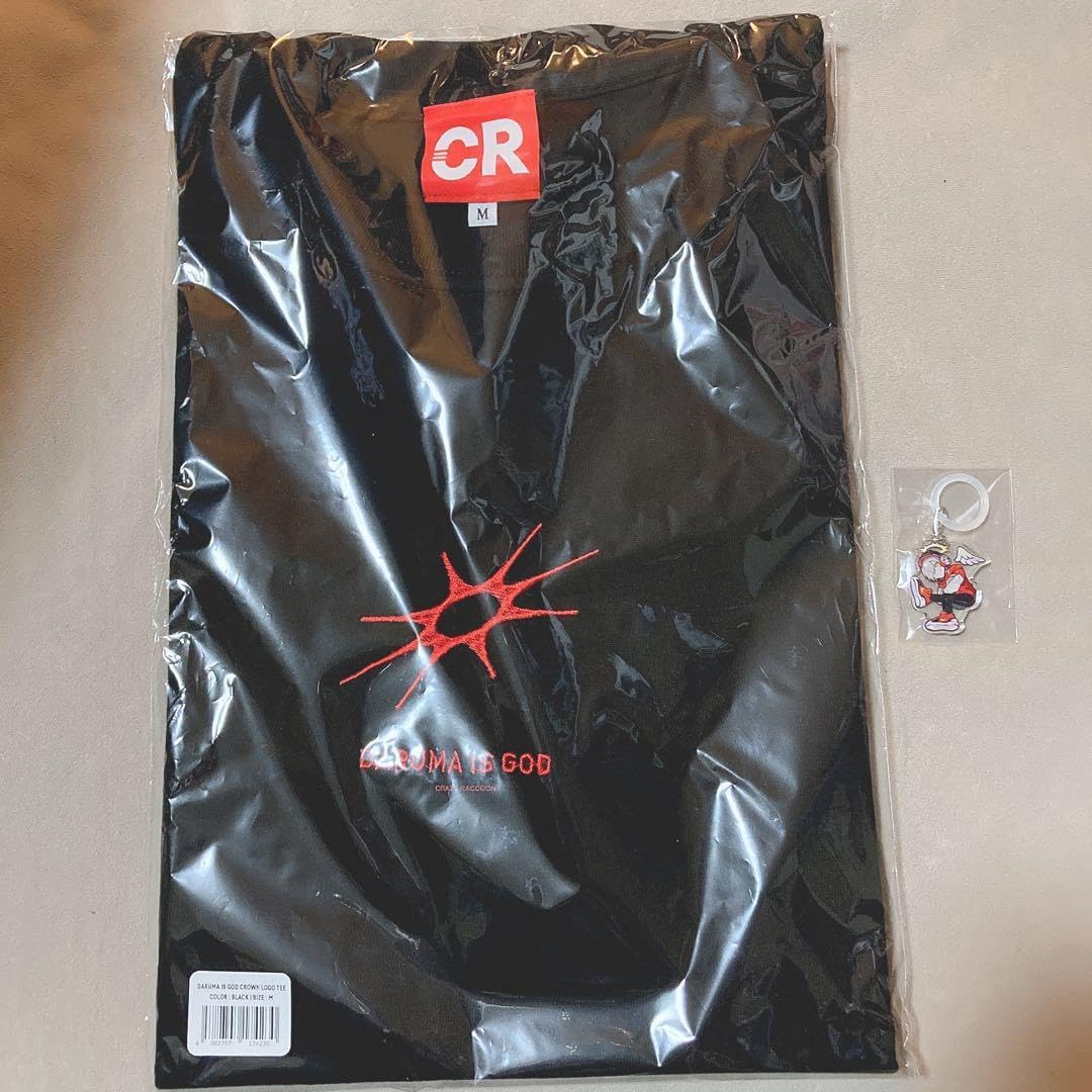 だるまいずごっど CROWN LOGO TEE M crazy raccoon だるまいずご