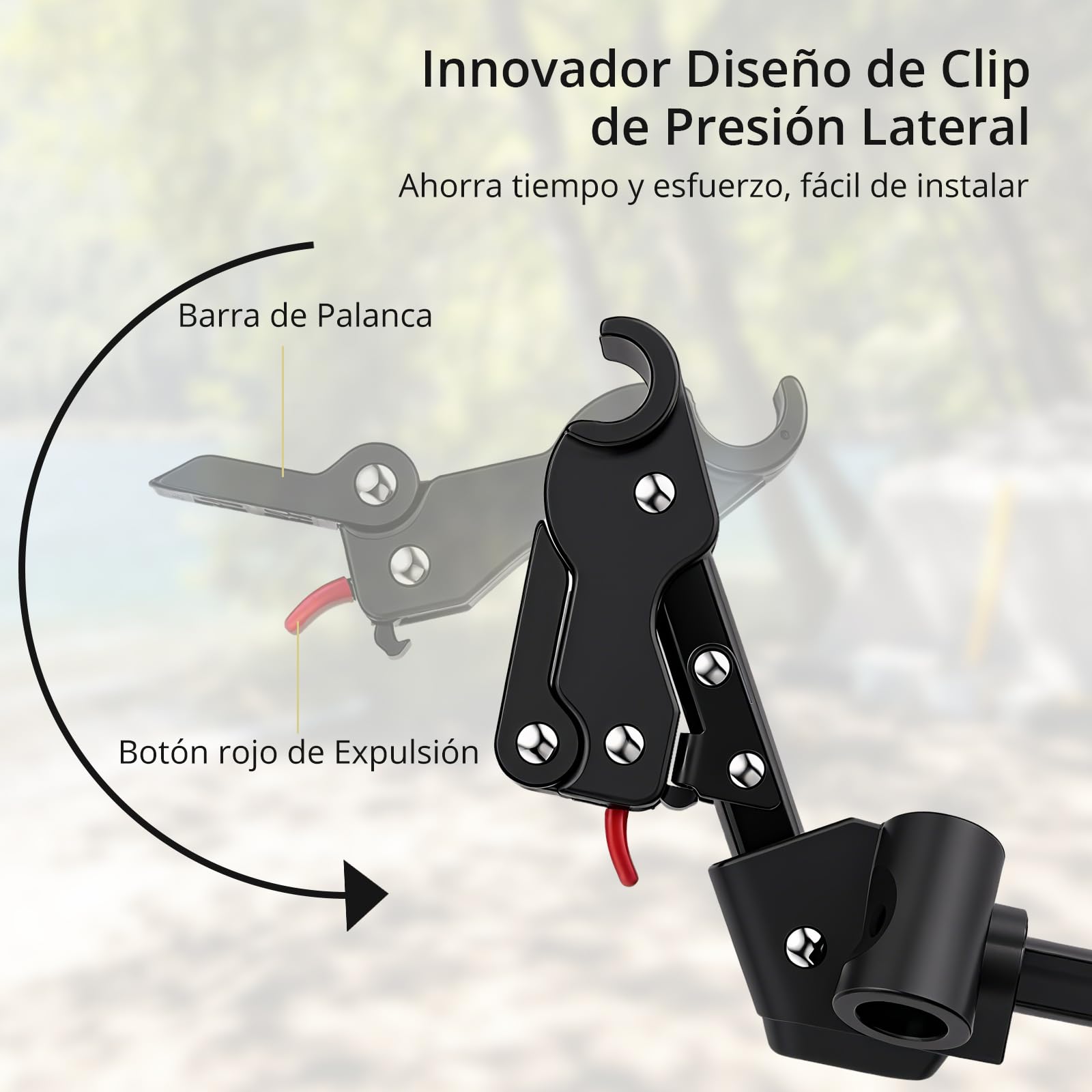 Anbte Cama de Camping Cuna de Acampada Ultraligera, Ajustable en Altura Soporta hasta 180KG, Cómoda Cama Plegable para Camping, Senderismo, Viajes, Camiones, Playa, Oficina, Negro