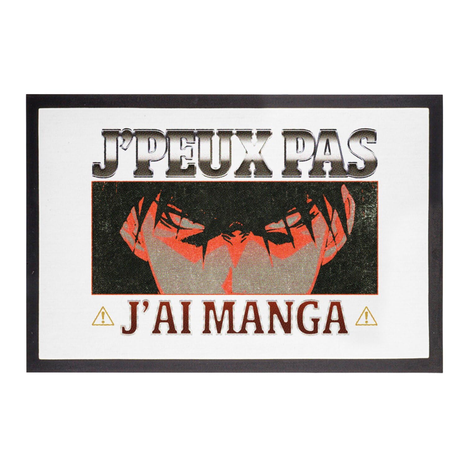 Paillasson Manga Blanc Roy Anime Déco Entrée Chambre Otaku Geek 75x50cm