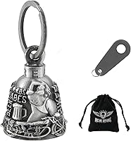 Vista 36 de Dream Apparel Campanas de motocicleta para motociclistas, accesorios de campanas pesadas y llavero para la suerte