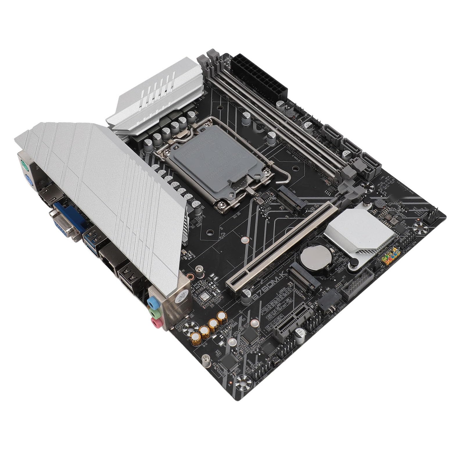 Zunate Scheda Madre B760M K DDR4, LGA 1700, per Serie GEN12/13, Scheda Madre ATX, PCle 4.0, HDMI 2.0, SATA3.0, 2xUSB3.0, 2xUSB2.0, M.2 SSD, RJ45, VGA, Aura SYNC