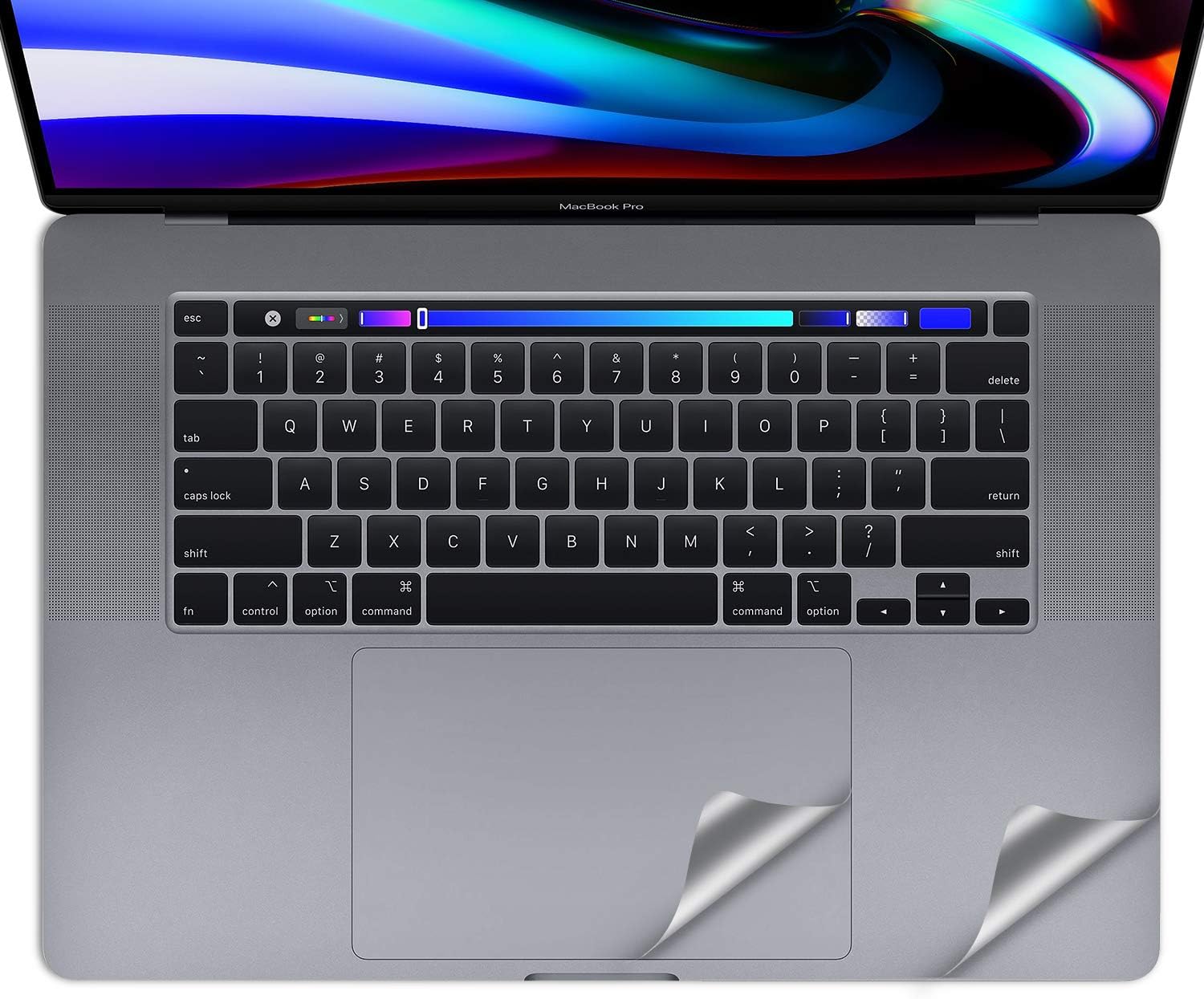 LENTION Palm Rest Cover Skin with Trackpad Protector, Protective Vinyl Decal Sticker Compatible with MacBook Pro (16-inch, 2019, with Thunderbolt 3 Ports) - Model A2141 (Space Gray)
