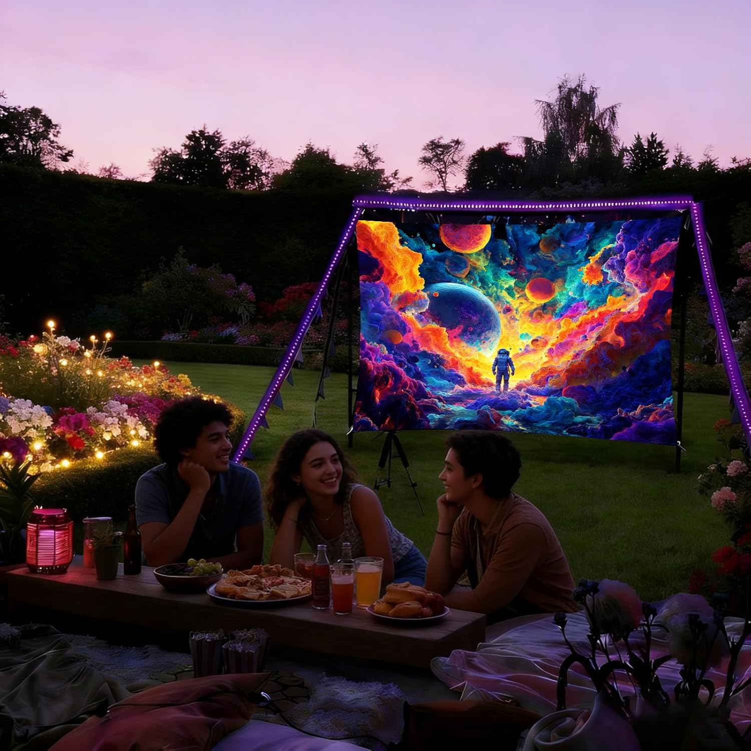 KKYEJLQYI KKYEJLQYIAstronaut UV Reactive Tapestry, Black Light Neon Wall Tapestry, Luminous Space Tapestry, Bedroom, Living Room, Game Room Decoration Large Tapestry