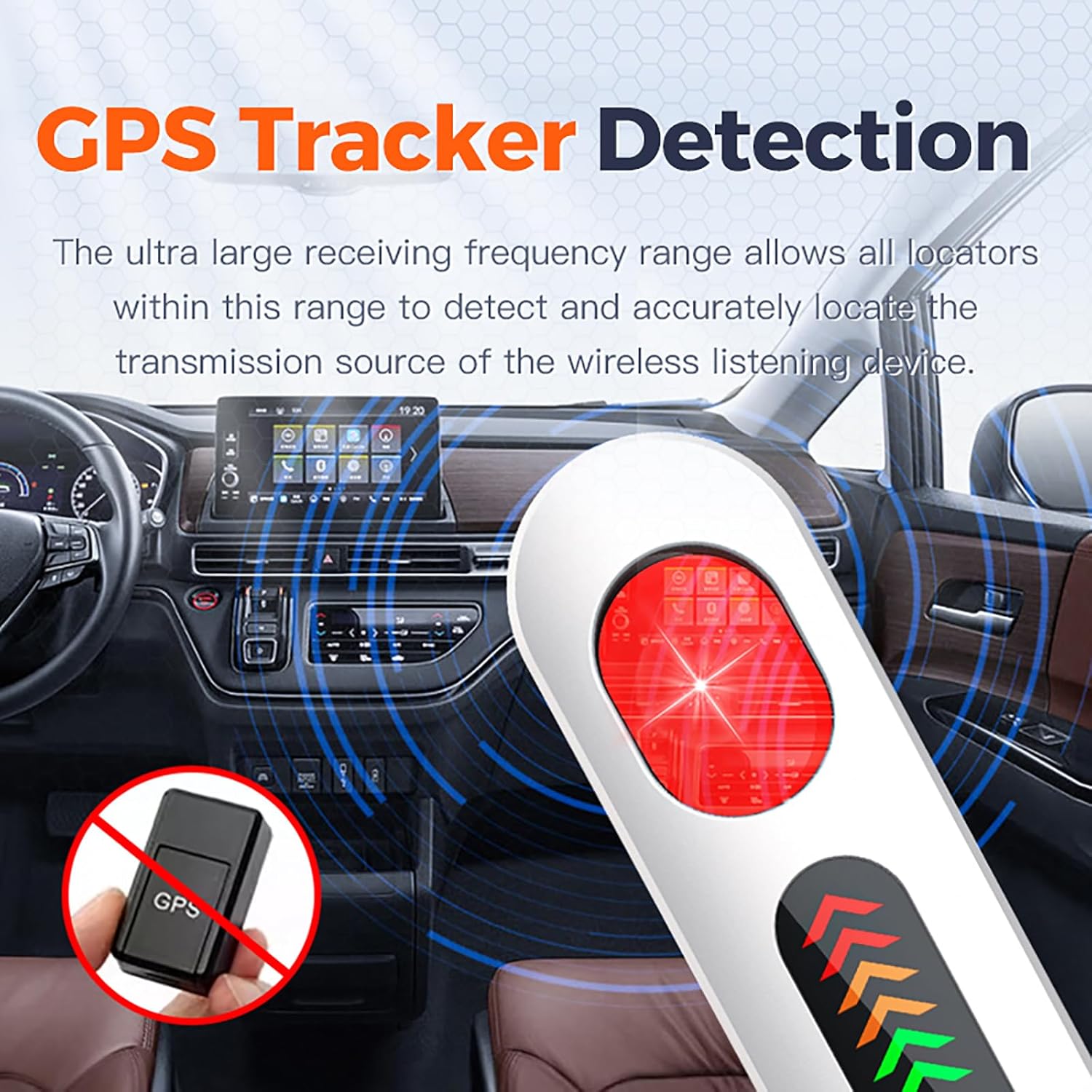Hidden Camera Detectors, GPS Tracker Detector, 2025 New Portable Anti Spy Camera Finder, Rf Wireless Signal Scanner, Infrared Listening Devices Detector, 6 Levels Sensitivity 5 Modes for Travel, Home - Image 3