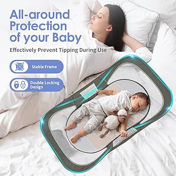 Amazon.com: ISELECTOR Portable Baby Bassinet Travel Baby Bed