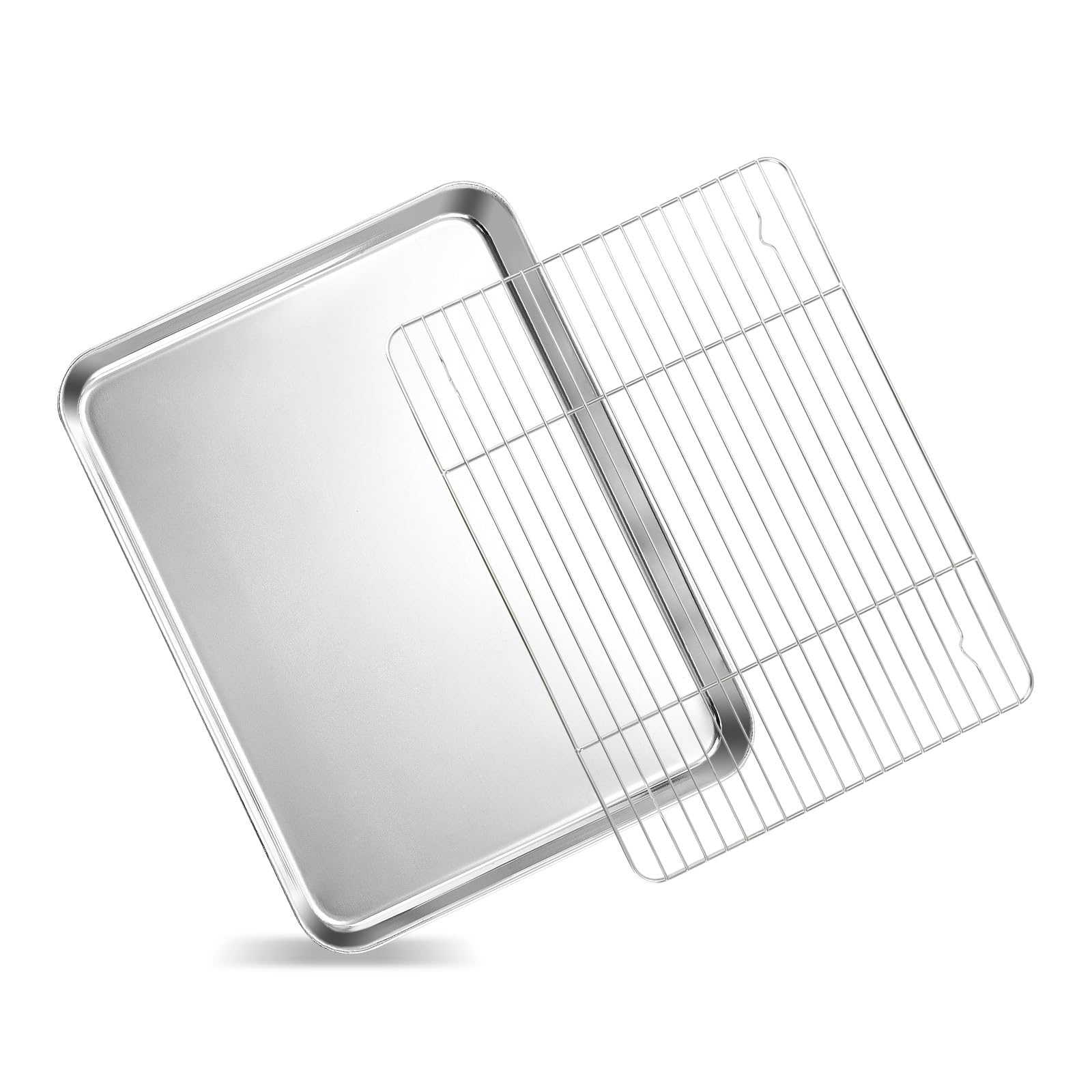 Set Plaque Four + Grille Inox 40x30 Cm VINATO - Universel, Sans Revêtement, Pour Pizza Et Pâtisserie