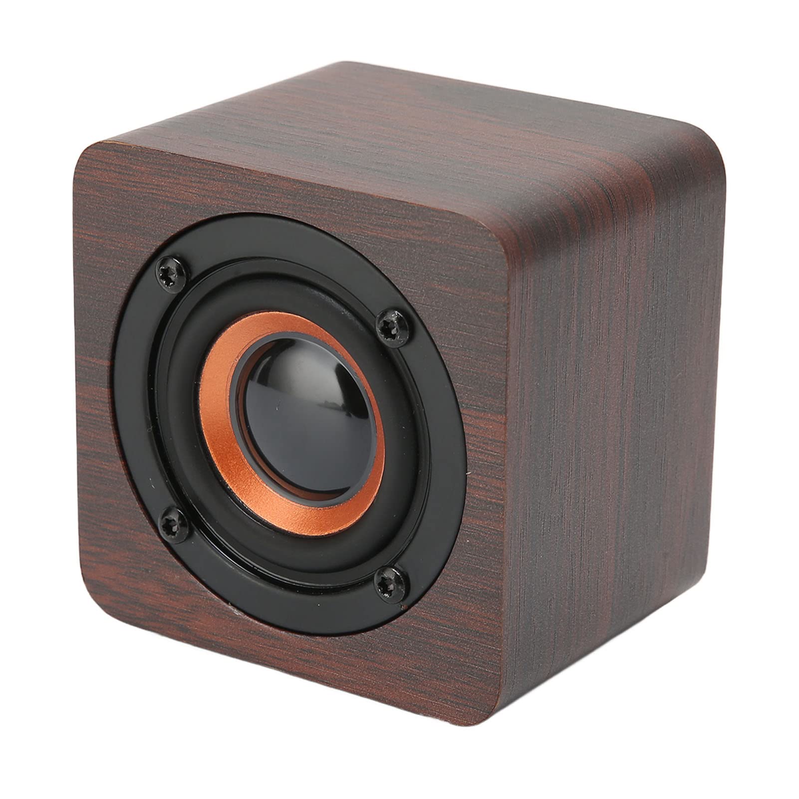 Wooden Retro Bluetooth Speaker, Loud Bamboo Wood Home Audio Wireless Speakers with Subwoofer, Vintage Wooden Speaker for Room Decoration Home Travel Outdoor(Walnut (export version))
