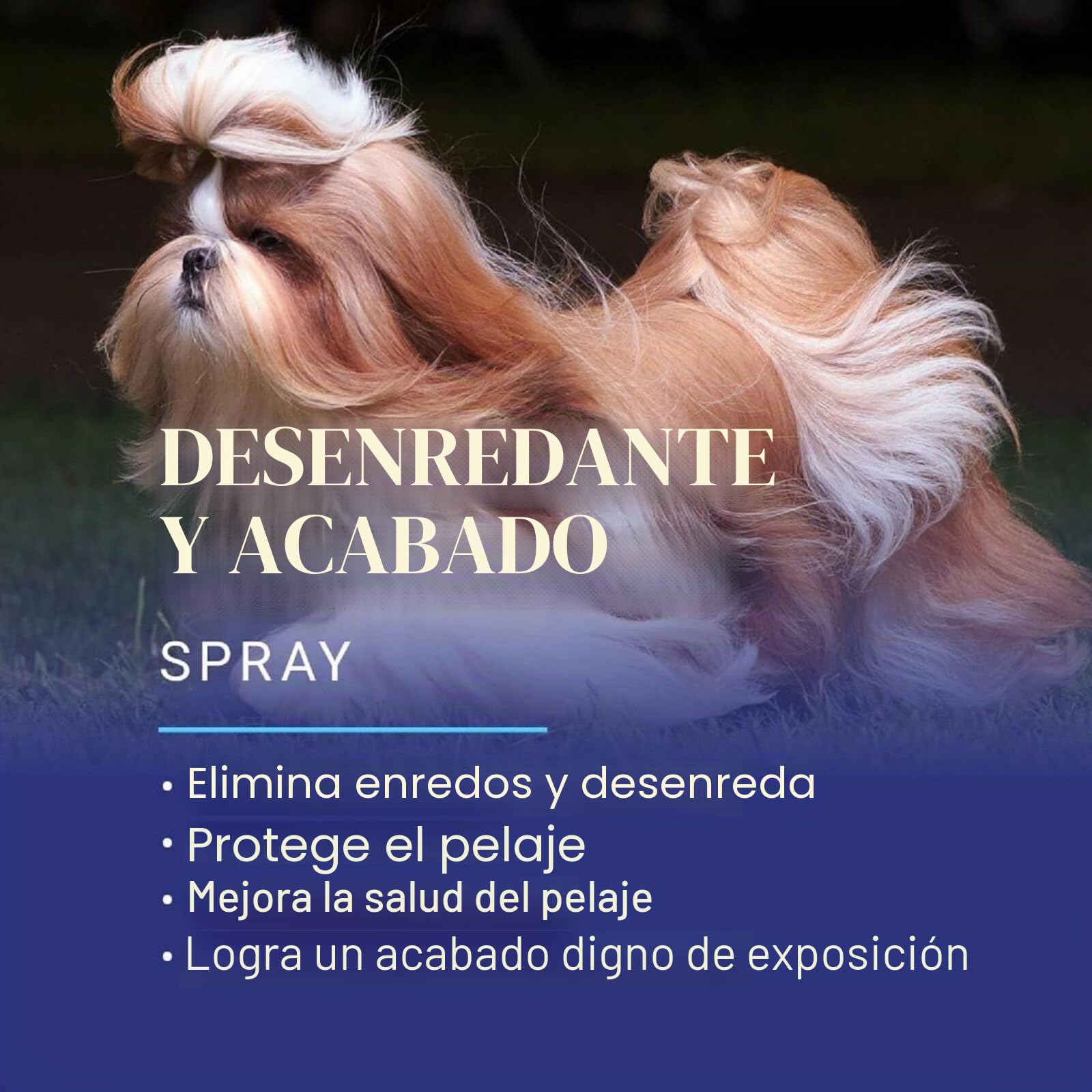 Chris Christensen Ice on Ice Spray - Spray desenredante y acabado sin enjuague para perros - Spray desenredante para perros - Desenreda y acondiciona el pelaje - Reduce el tiempo de aseo - Repele la