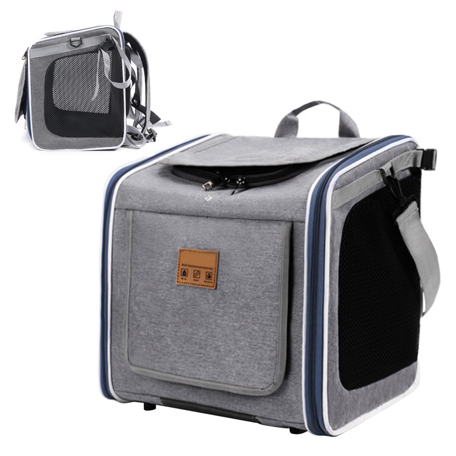 Cesta para Bicicleta para Perros | Transpirable Portátil,Cesta para Bicicleta para Mascotas,para Seguridad En Desplazamiento Al Trabajo Caminar Viaje Actividades Al Aire Libre Ciclismo Gatos