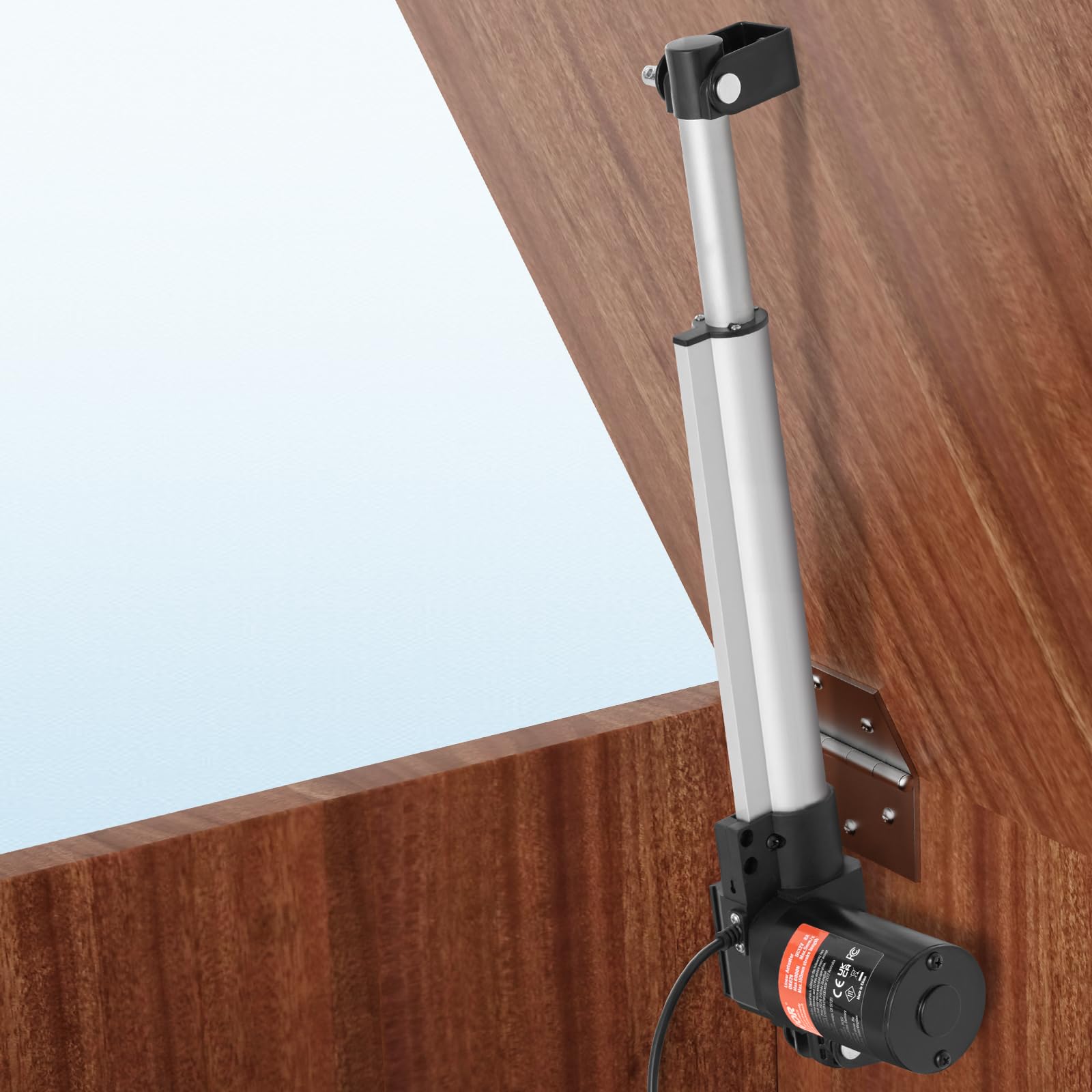 VEVOR Zestaw napędu liniowego, napęd liniowy 250 mm, 25 mm/s, 24 V, 220 lbs/1000 N, napęd liniowy do podnoszenia telewizora/stołu/sofy, stopień ochrony IP44 – zasilacz sieciowy, w zestawie