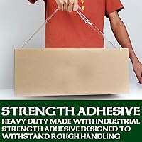Vista 5 de HERKKA Cinta de embalaje transparente, 12 rollos de cinta de embalaje resistente para embalaje de envío, sellado en movimiento, cinta de embalaje