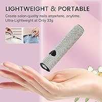 Vista 2 de Luz UV para uñas de gel, mini lámpara de uñas de mano, portátil, inalámbrica, recargable, USB, lámpara LED UV, secador de uñas para secado rápido