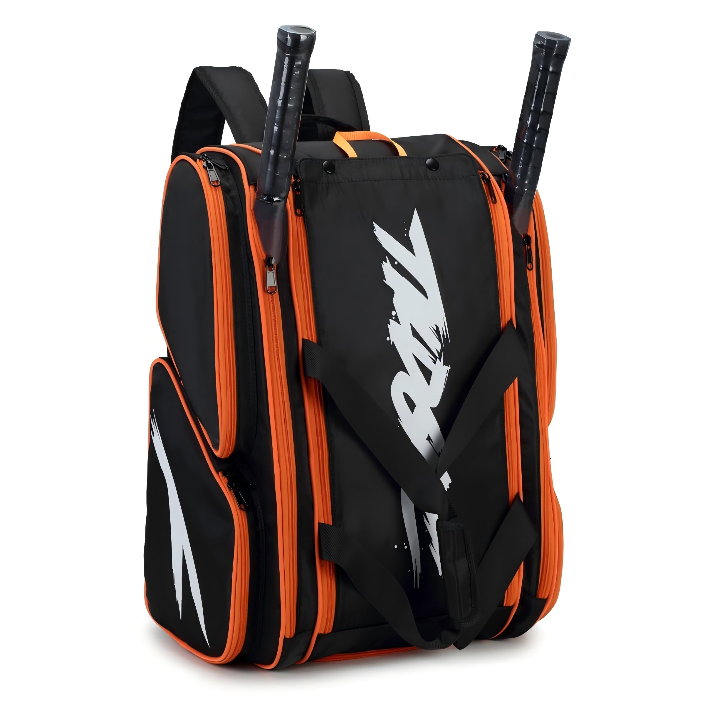 TILDOSAC Versatile Pickleball Backpack For Sport, Large Paddles Duffle Bag With Shoes Compartment For Travel Black