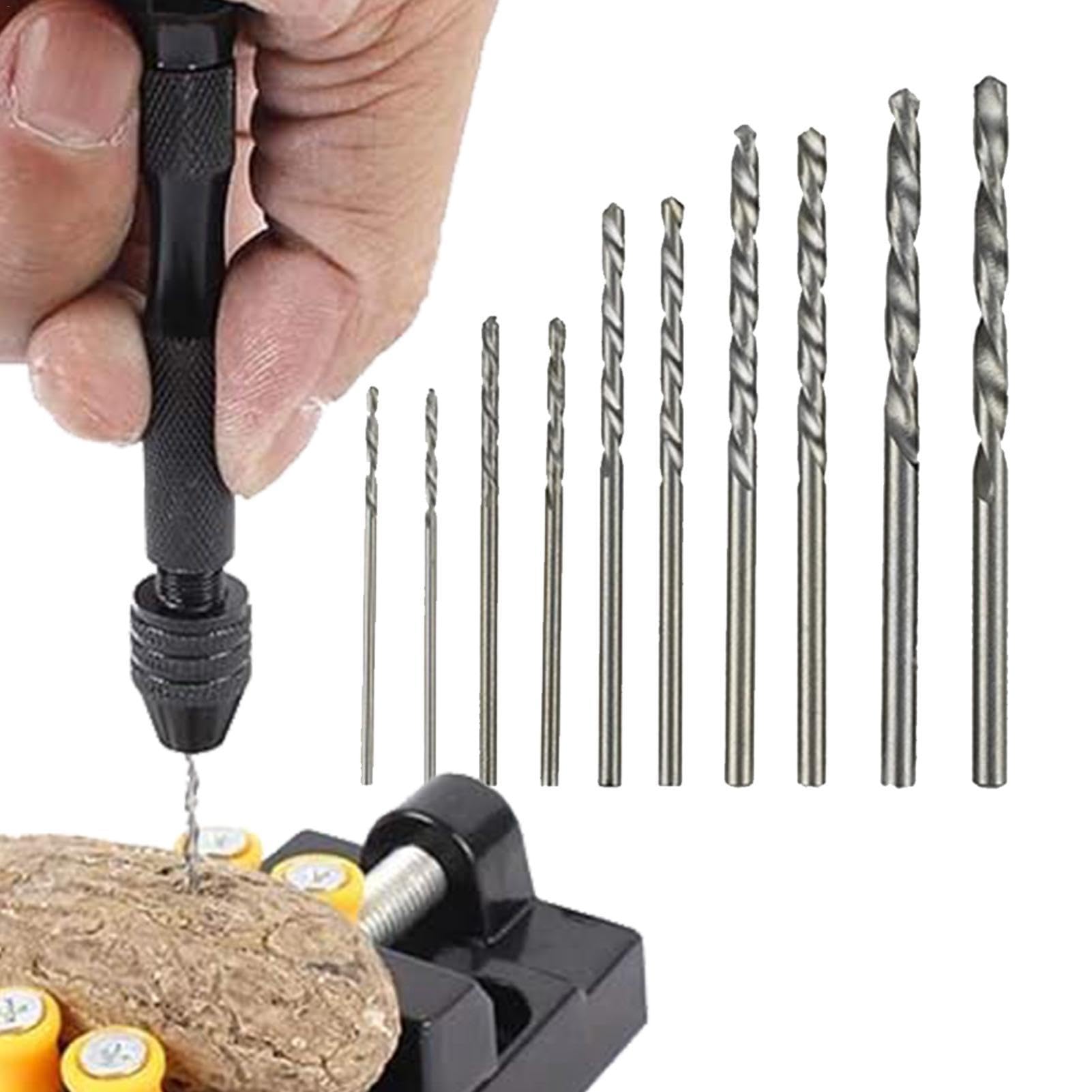 Taladro de mano con tornillo de banco - Taladro manual manual con brocas para taladro,Brocas de tornillo para taladro, taladro helicoidal manual, diseño de precisión, ajustable, taladro