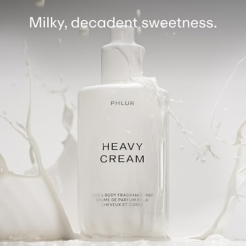 Miniatura 2 de PHLUR Heavy Cream Body Mist - Spray corporal y para cabello con aroma a malvavisco, crema batida, jazmín, coco y vainilla (8 onzas líquidas)