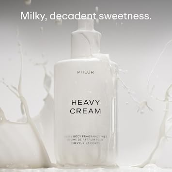 PHLUR Heavy Cream Body Mist, 8 Fl Oz Hair and Body Perfume for Women, Gourmand Vanilla Body Spray with Marshmallow, Coconut Cream & Citrus Fragrance