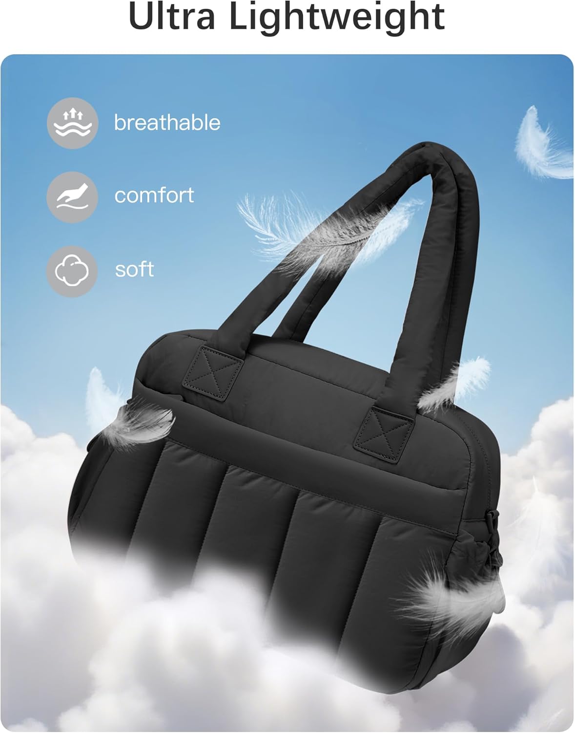 oscaurt Gym Bag for Women Lightweight Duffle Bag for Travel with Toiletry Pouch Water Resistant Carry On Weekender Overnight Duffel - Image 5