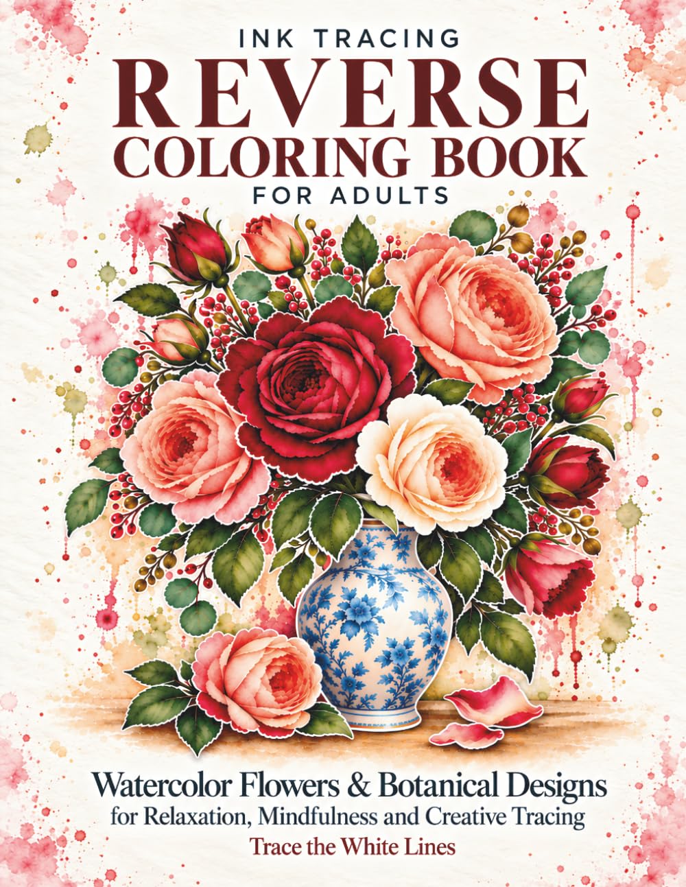 Flowe Ink Amazon.com: Ink Tracing Reverse Coloring Book for Adults: Trace the ...