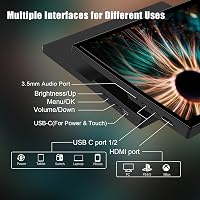 Akntzcs 16 Colos Hordozható Monitor 1920x1200 IPS Érintőképernyővel - USB-C Csatlakozás PC, Laptop, Telefon, Raspberry Pi Kompatibilis, Beép 6