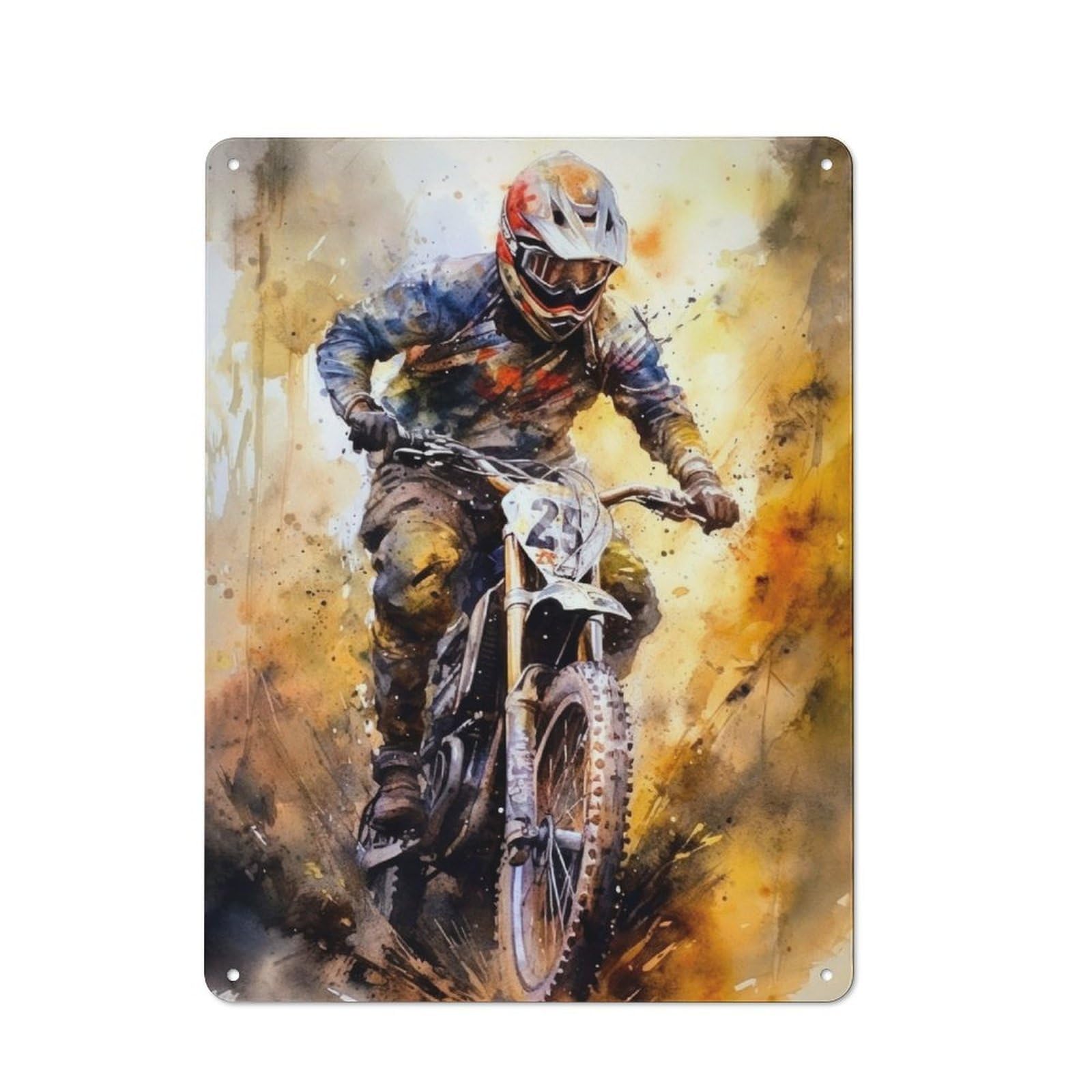 Junmoney Motor Sport Distressed Look Decorative Tin Sign 40X30cm, Retro Room Decor For Lounge, Study, Pub Or Wall Gallery