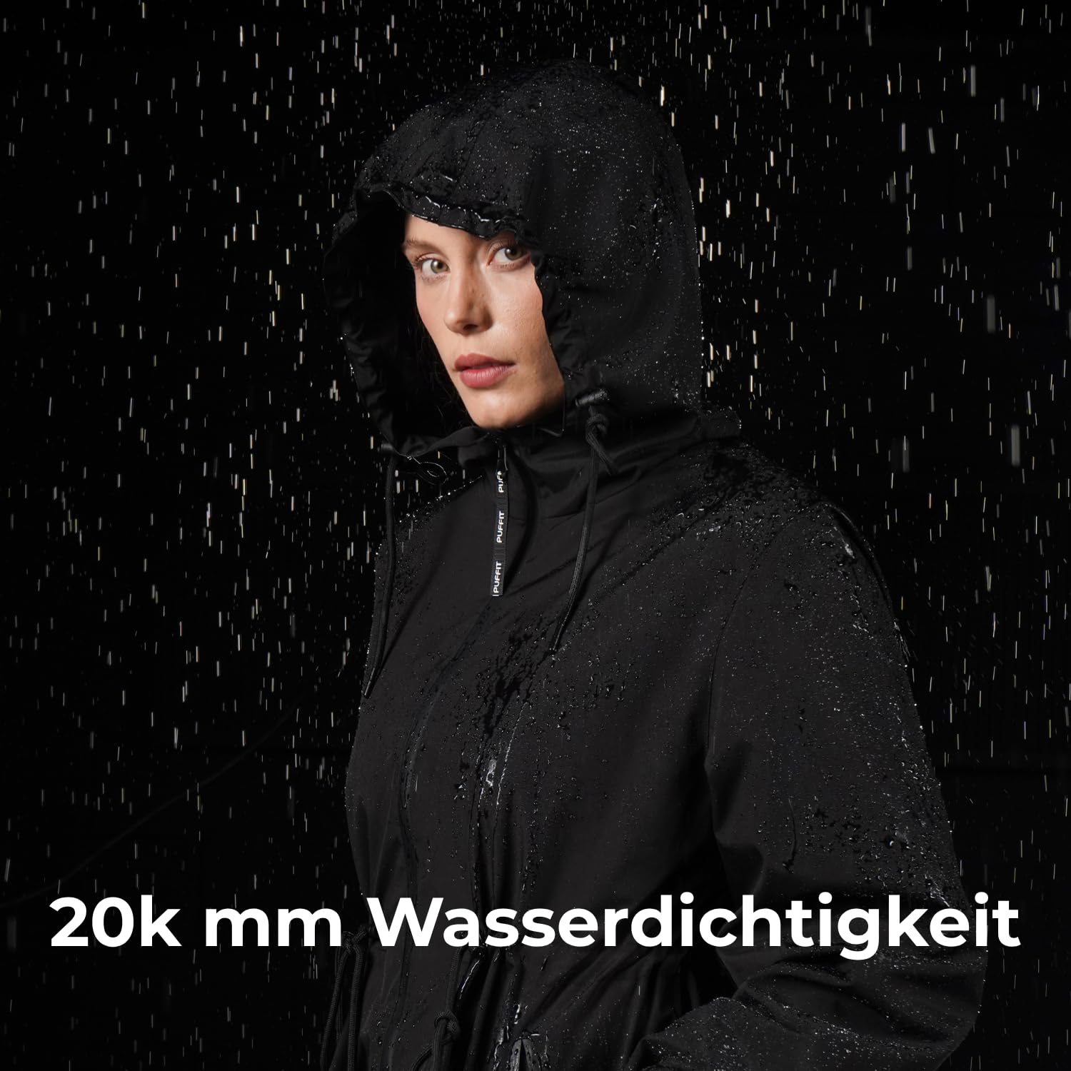 PUFFIT Regenjacken Damen Wasserdicht Lang Leichte Wander Jacke Damen Dtmungsaktiv