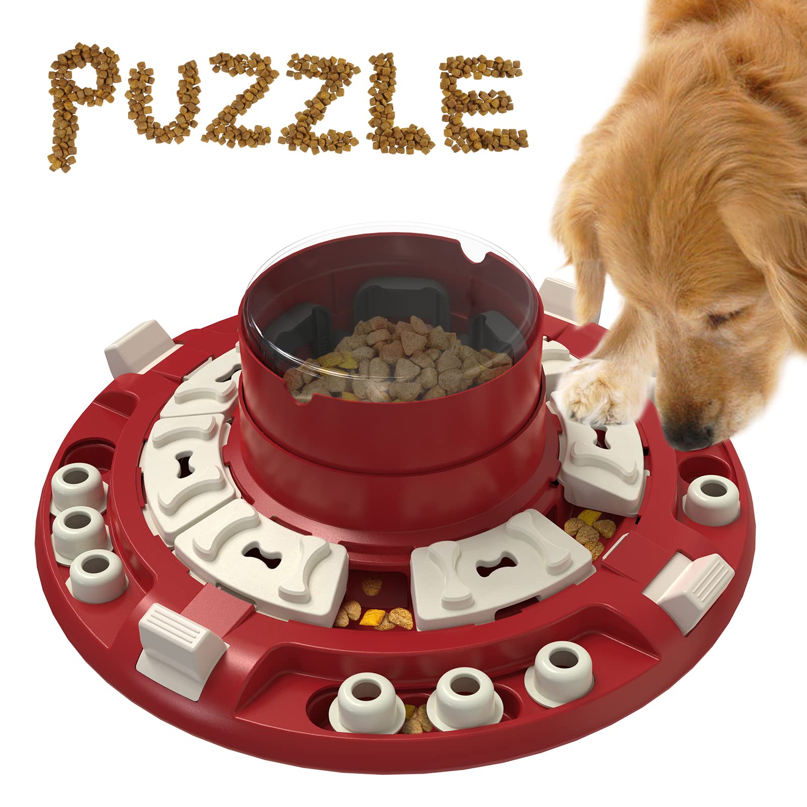 Photo 1 of * USED * 
KADTC Dog Puzzle Toy Brain Mental Stimulation Mentally Stimulating Enrichment Puppy Treat Food Feeder Dispenser Advanced Level 4 3 2 1 Interactive Games for Small/Medium/Large Aggressive Chewers QW LEVEL 4 IN 1 Puzzle 4 in 1 A