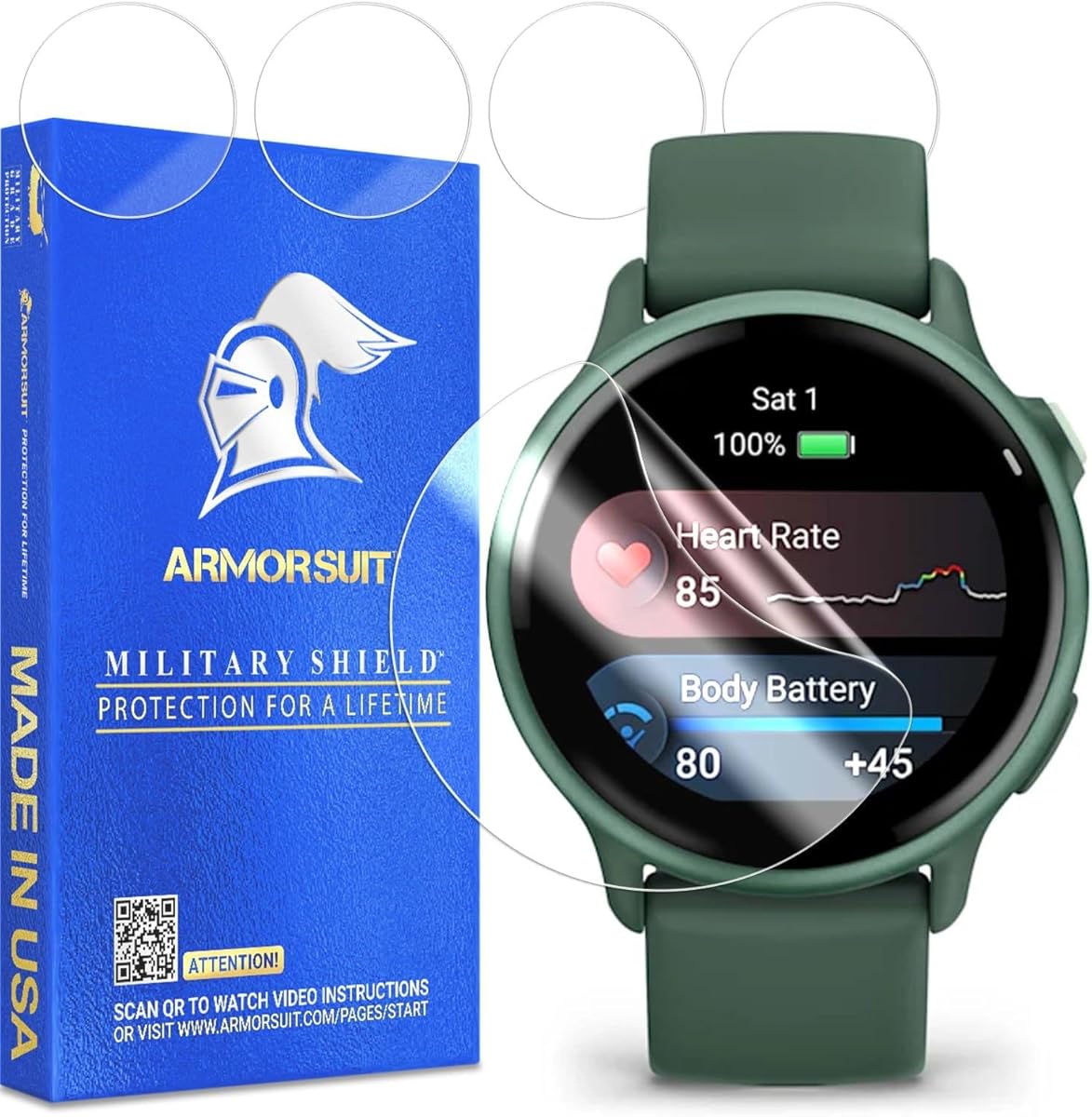 ArmorSuit 6 Pack for Garmin Vivoactive 6 Screen Protector MilitaryShield HD Clear Film - Made in USA