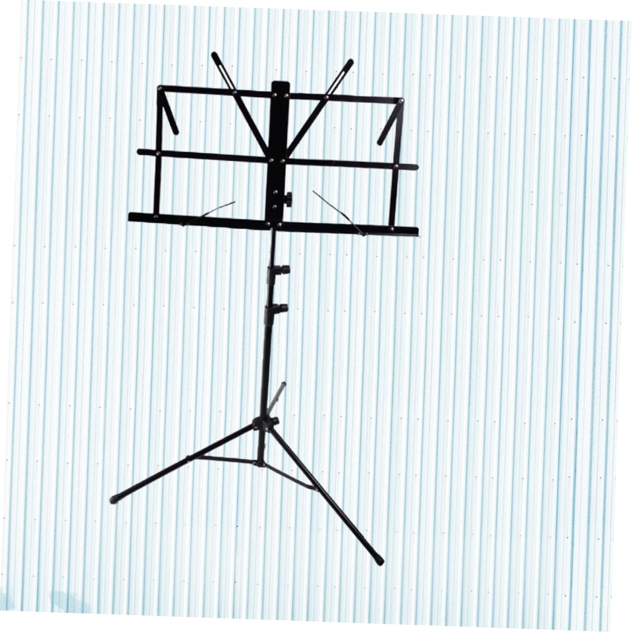 HEMOTON Supporto per Spartiti in Metallo Pieghevole per Chitarra Violino Zheng Piedini Antiscivolo Altezza Regolabile Leggero e Stabile per Trasporto e Stoccaggio
