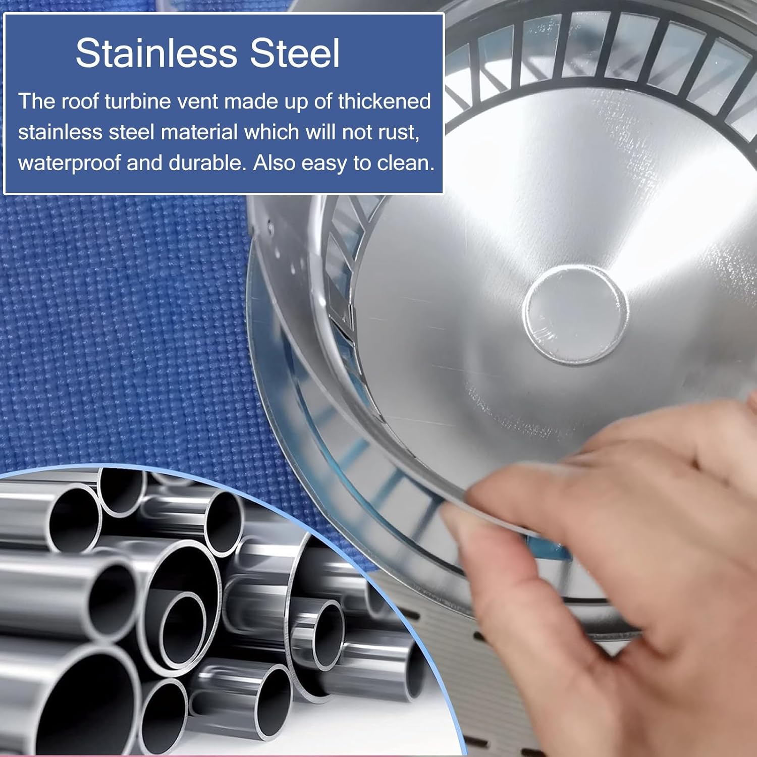 Chimney Flue Cap 3 4 5 6 8 Inch, Outside Round Roof Vent Cover for Stove Pipe/Dryer/Exhaust Fan, Stainless Steel Roof Rain Cap, Easy to Install